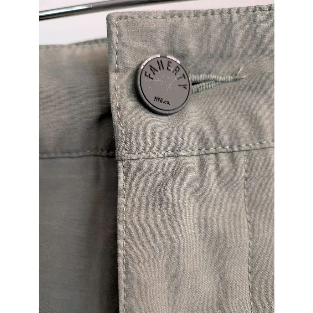 Faherty Lightweight Flat-Front Shorts in Olive  All Day Drawstring
